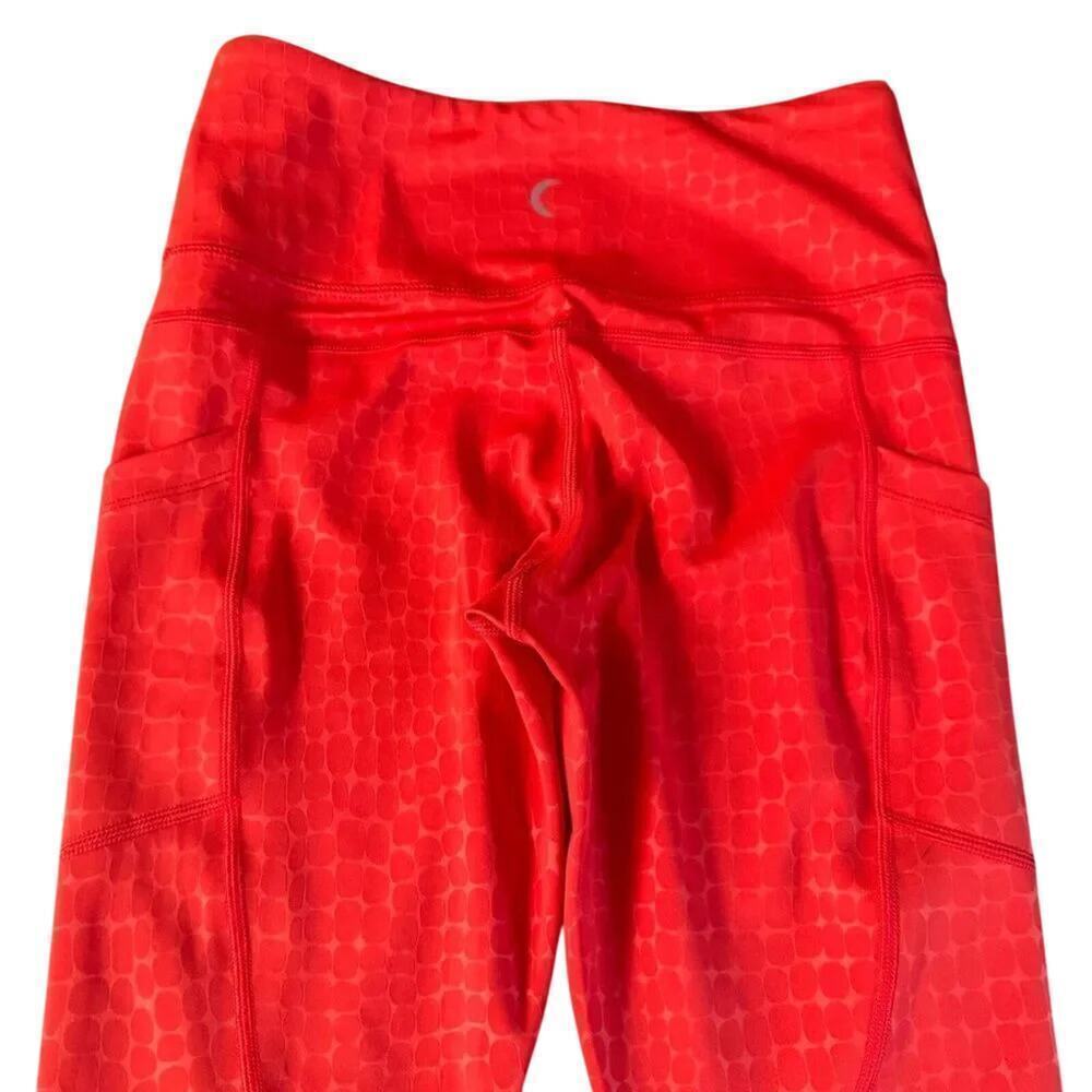 Zyia Red Scales Pocket Light & Tight High-Rise Legging Size 4 - Picture 7 of 8
